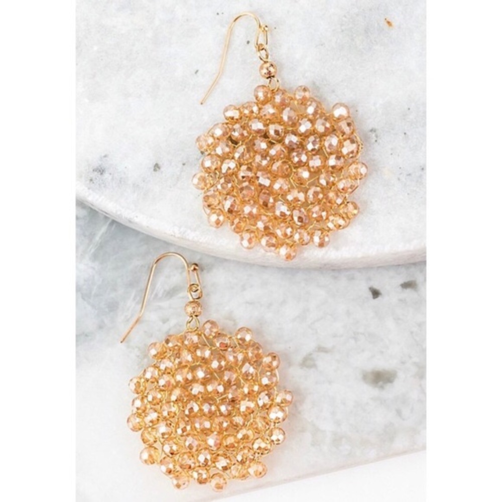 Caitlyn topaz crystal bead earrings